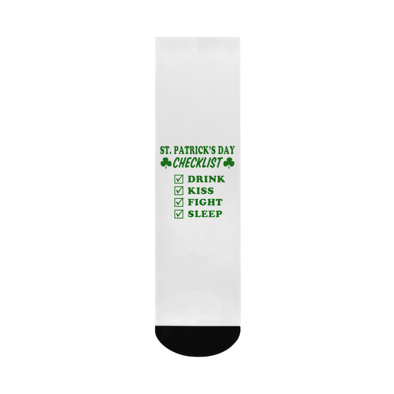 St Patrick Day Checklist Crew Socks | Artistshot