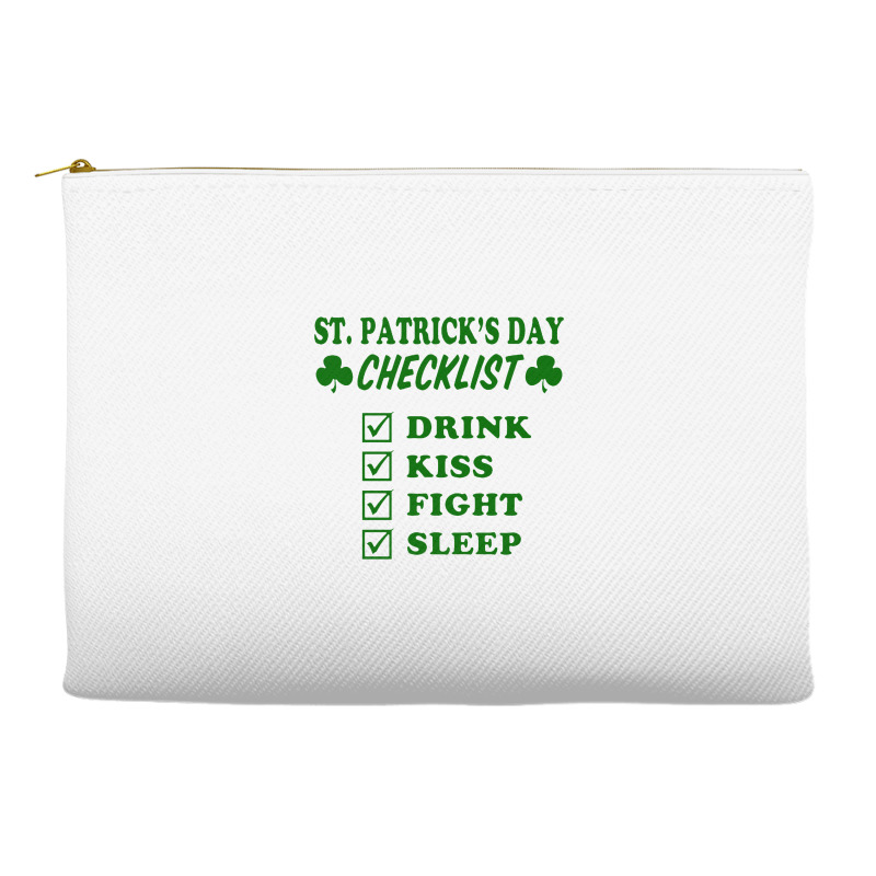 St Patrick Day Checklist Accessory Pouches | Artistshot