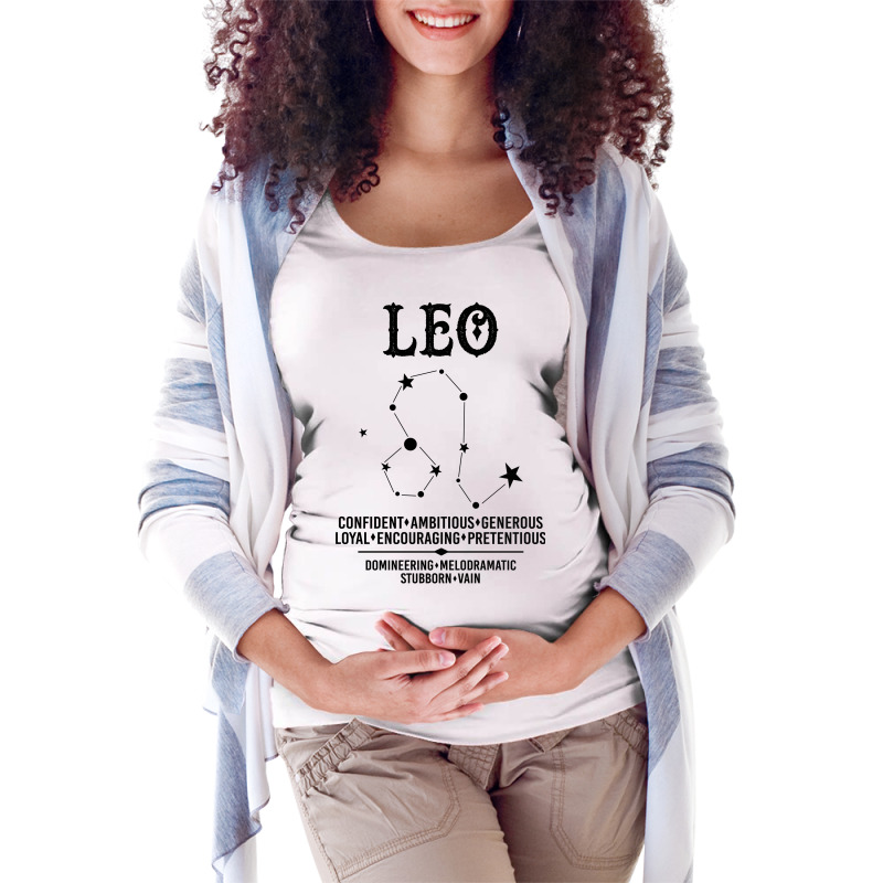 Leo Zodiac Sign Maternity Scoop Neck T-shirt | Artistshot