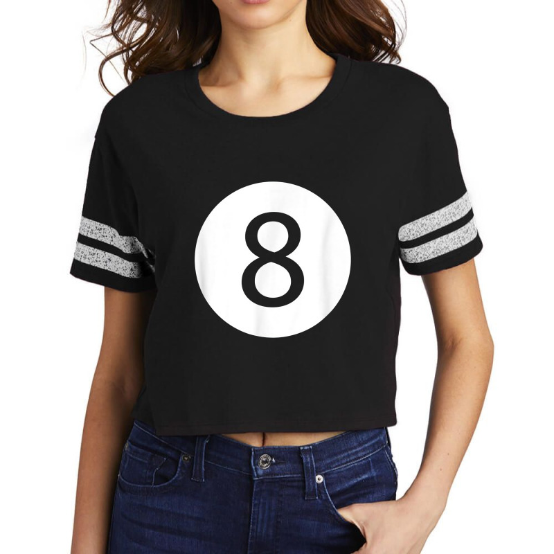 Efunny 8 Ball Magic Eight Ball Billiards Pool Black Scorecard Crop Tee by kabelistrik | Artistshot