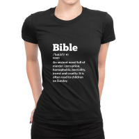 Funny Atheist Anti Religion Atheism Bible Ladies Fitted T-shirt | Artistshot