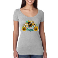 Bee Happy Honey Comb Women's Triblend Scoop T-shirt | Artistshot