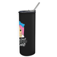 Anime Warning May Spontaneously Start Talking About Anime Skinny Tumbler | Artistshot