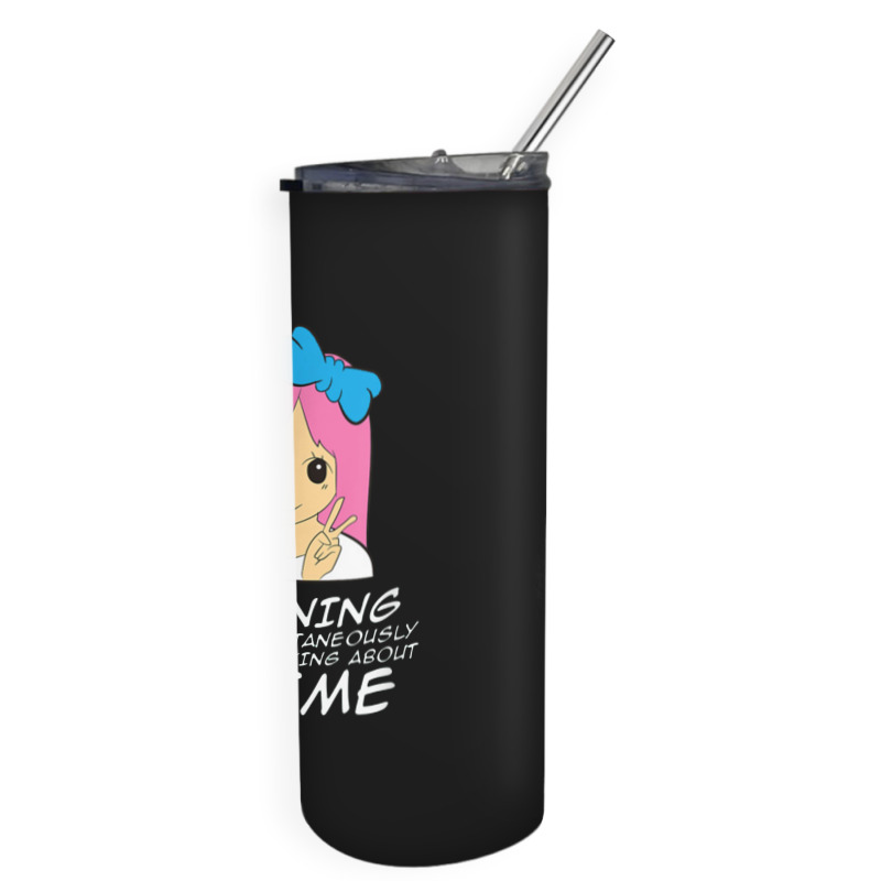 Anime Warning May Spontaneously Start Talking About Anime Skinny Tumbler | Artistshot