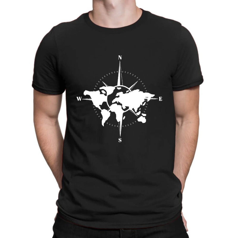 World Map Compass T-shirt | Artistshot