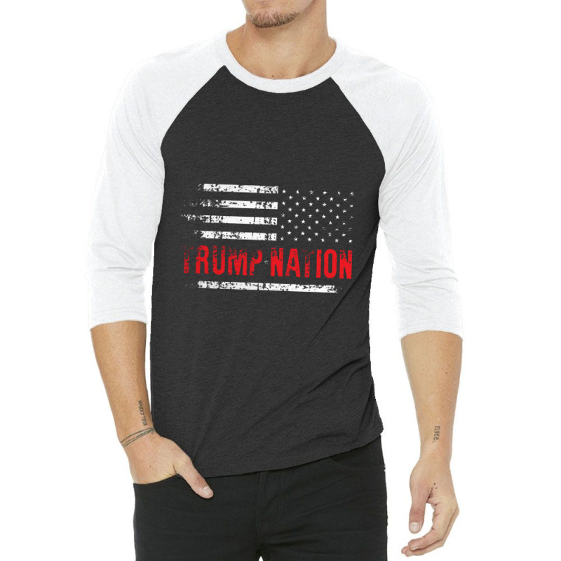 Trump Nation 2020 3/4 Sleeve Shirt | Artistshot