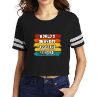 Assistant Principal Gifts, World's Okayest Assistant Princip Scorecard Crop Tee | Artistshot