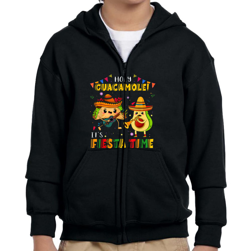 Funny Cinco De Mayo Holy Guacamole It's Fiesta Time Avocado Youth Zipper Hoodie by kabelistrik | Artistshot