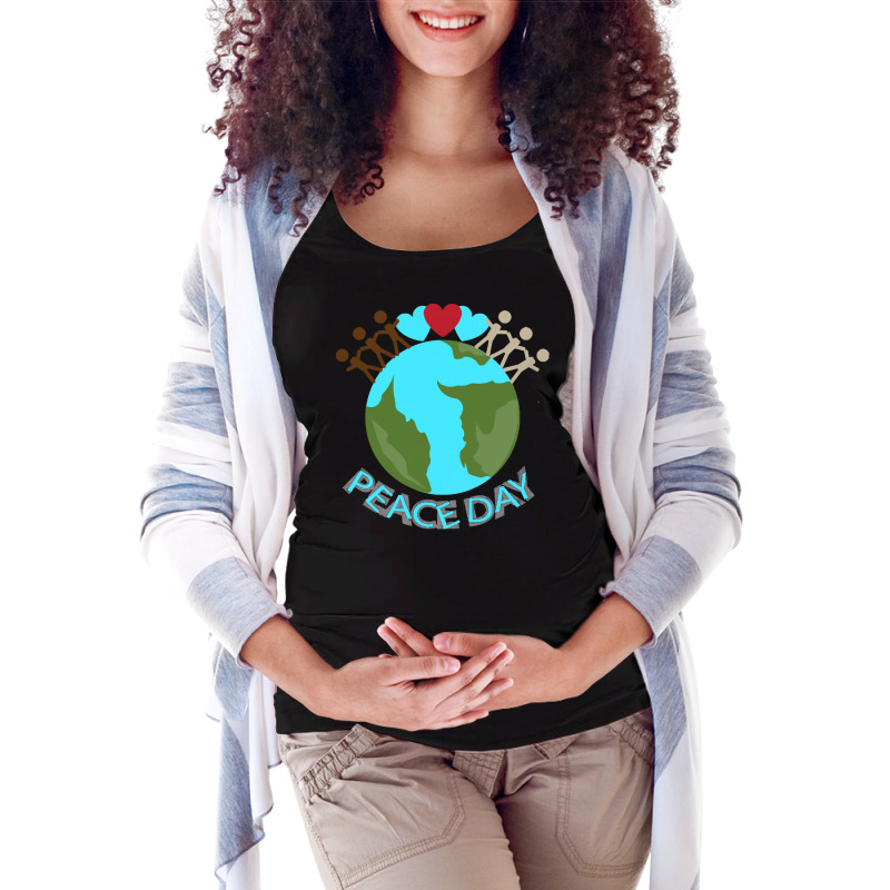 Peace Day T  Shirt Peace Day International Event T  Shirt Maternity Scoop Neck T-shirt by actsetting | Artistshot