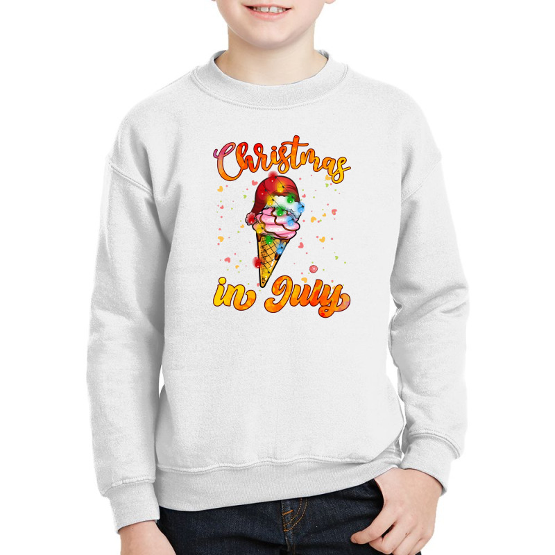 Christmas In July Santa Hat Summer Youth Sweatshirt by adellayira | Artistshot