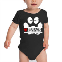 Black And Tan Coonhound T  Shirt Black And Tan Coonhound Dog Paw Print Baby Bodysuit | Artistshot