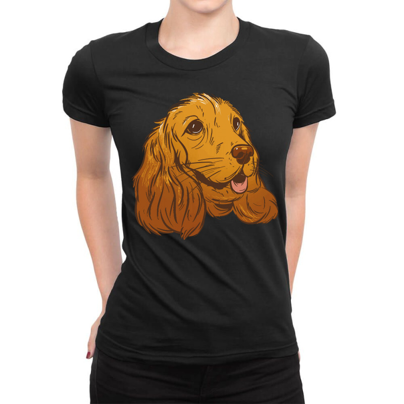 English T  Shirt English Cocker Spaniel Shirt Man Woman And Child T  S Ladies Fitted T-Shirt by martyprosacco868 | Artistshot