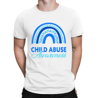 Blue Ribbon No For Child Abuse Excuse Prevention Month April T-shirt | Artistshot