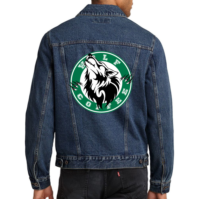 Wolf Coffee 10 Men Denim Jacket by RamaArt | Artistshot