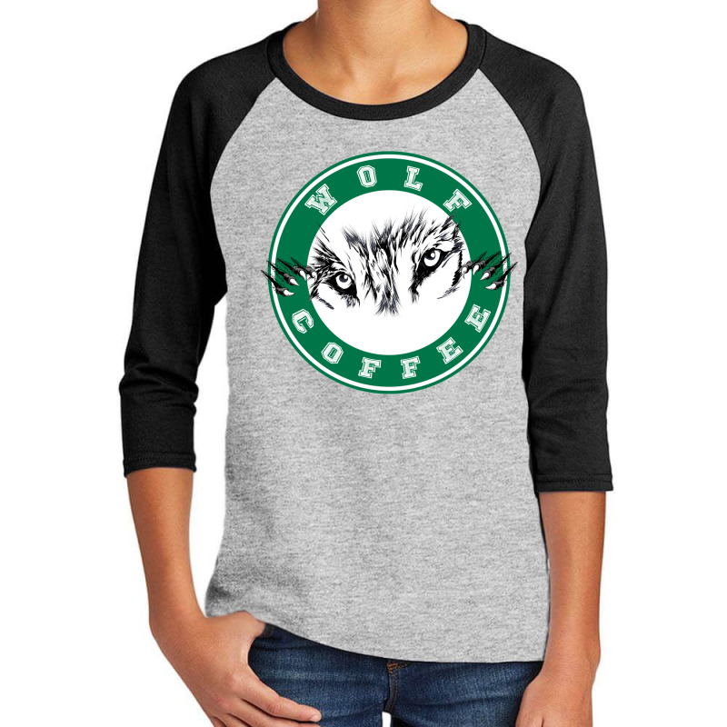 Wolf Coffee 4 Youth 3/4 Sleeve by RamaArt | Artistshot