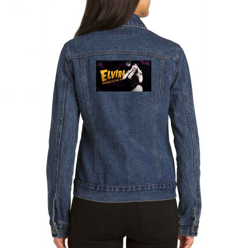 Elvira Movie Tv Cassandra Peterson Ladies Denim Jacket by tioniferi801219@gmail.com | Artistshot