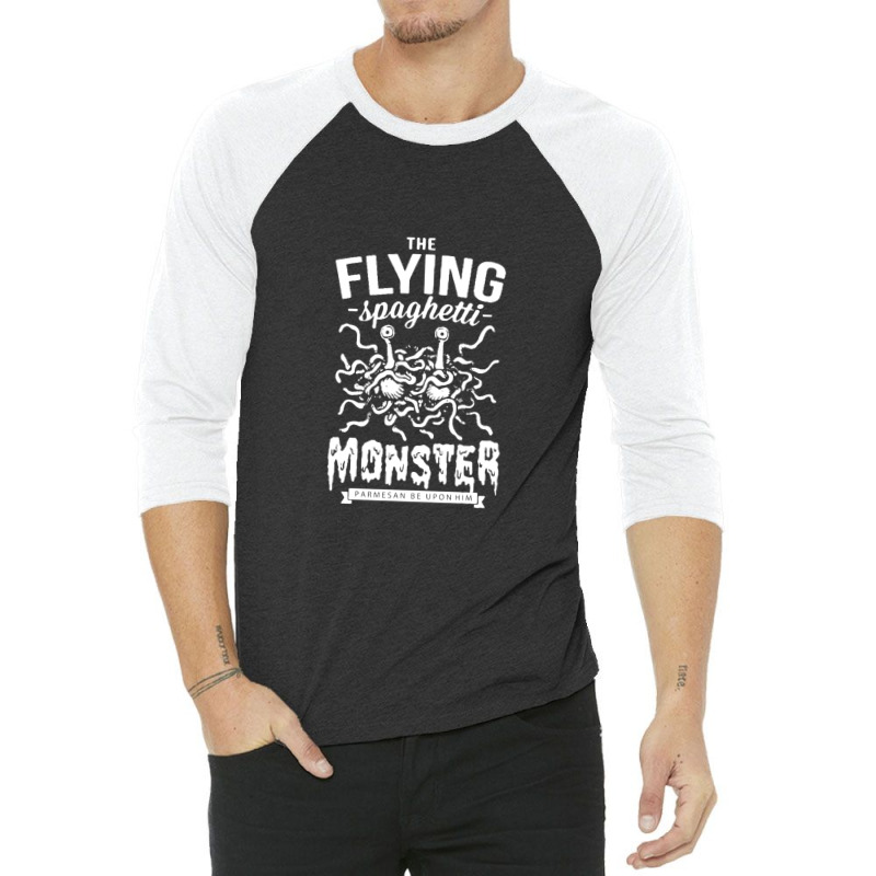 The Flying Spaghetti Monster(3) 3/4 Sleeve Shirt by saterseim | Artistshot