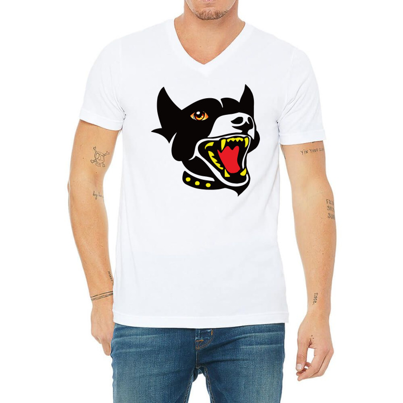 Darr Rabid Dog V-Neck Tee by SpookyBrave | Artistshot