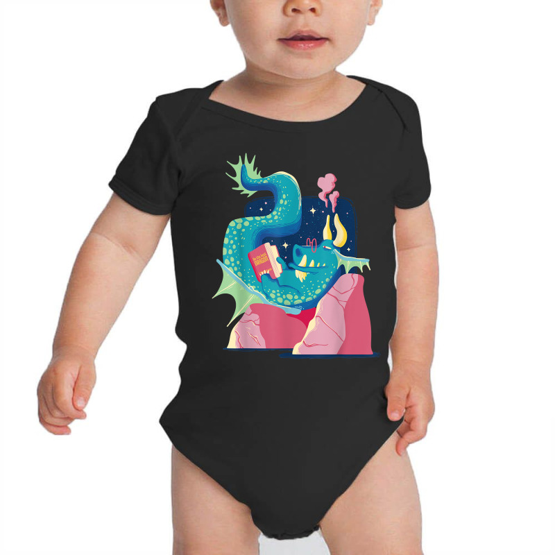 Funny Bookworm Dragon Book Lovers Novel T Shirt Baby Bodysuit by alayziahollars | Artistshot