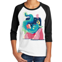 Funny Bookworm Dragon Book Lovers Novel T Shirt Youth 3/4 Sleeve | Artistshot