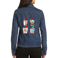 Yorkshire Terrier Dogs Right Way To Wear Mask Ladies Denim Jacket | Artistshot