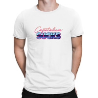 Capitalism Sucks 80s Styled Design T-shirt | Artistshot