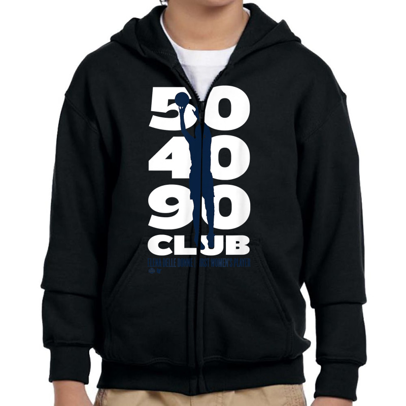 Officially Licensed Elena Delle Donne   50 40 90 Club T Shirt Youth Zipper Hoodie | Artistshot