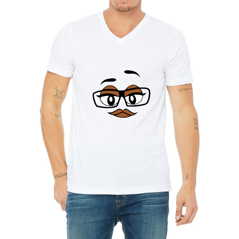 The Face Peanuts V-neck Tee | Artistshot