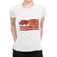 American Bacon Flag Ladies Fitted T-shirt | Artistshot