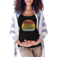 Economist T  Shirt World's Okayest Economist T  Shirt Maternity Scoop Neck T-shirt | Artistshot