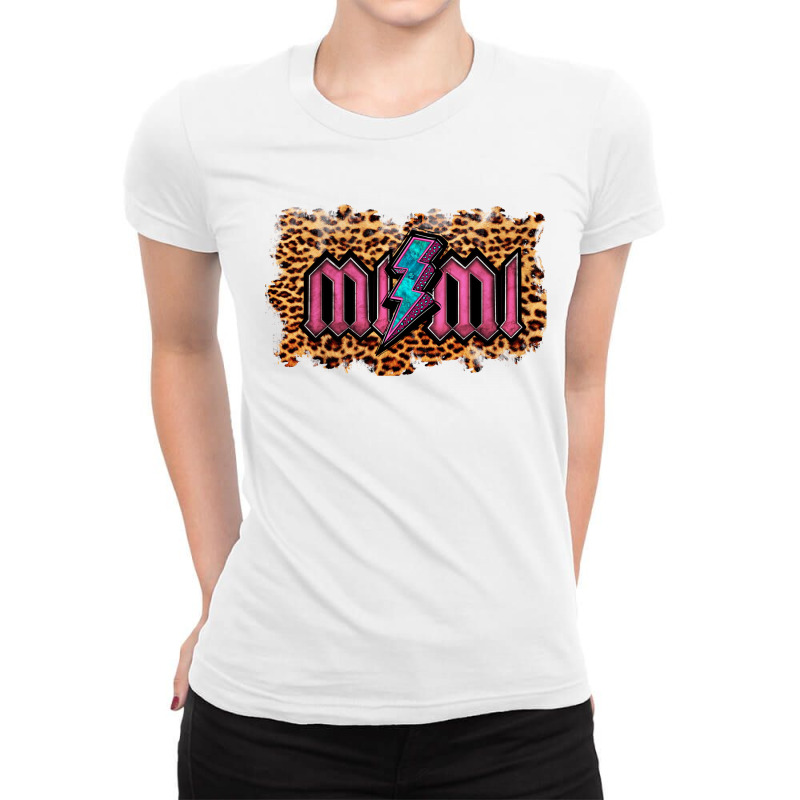 Leopard Mimi Lightning Ladies Fitted T-Shirt by RanaPortraitStore | Artistshot