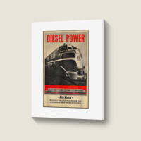 Diesel Power...new Haven Rail Road T Shirt Portrait Canvas Print | Artistshot