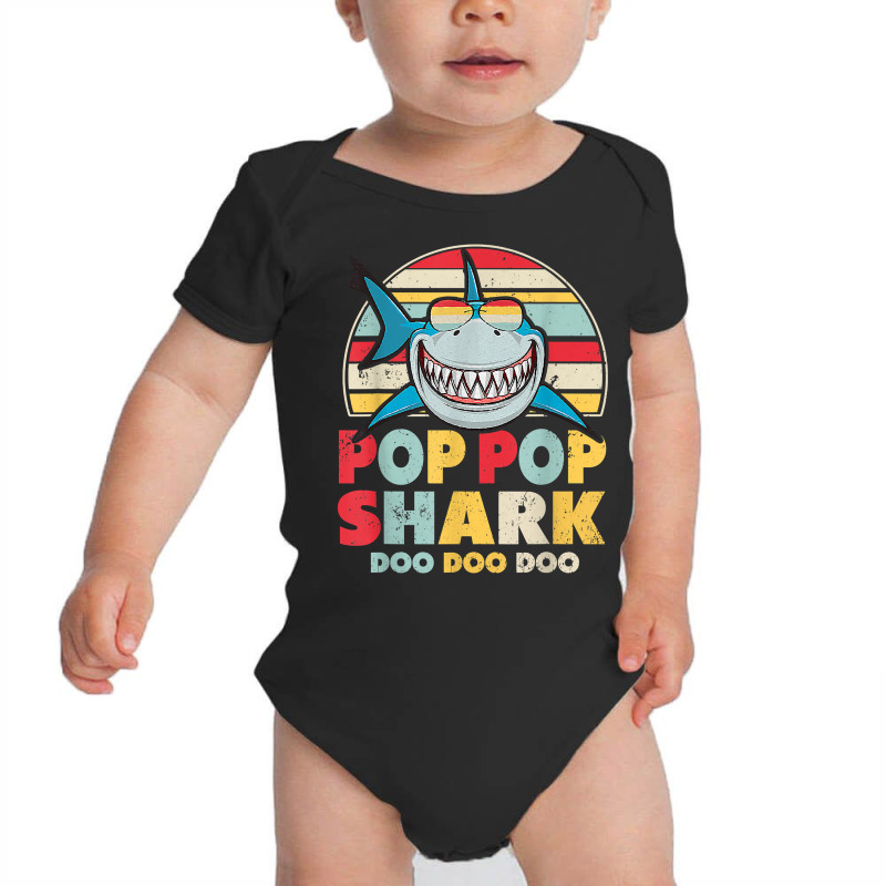 Pop Pop Shark Shirt, Gift For Pop Pop T Shirt Baby Bodysuit | Artistshot