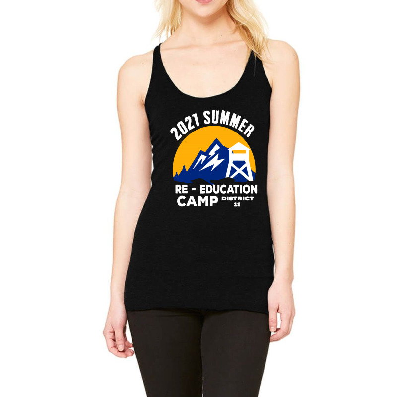 2021 Summer Reeducation Camp Military Re Educate Racerback Tank by atereabag | Artistshot