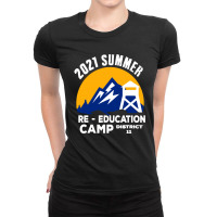 2021 Summer Reeducation Camp Military Re Educate Ladies Fitted T-shirt | Artistshot