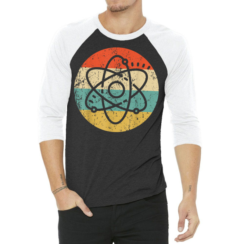 Atom Retro Style Science T Shirt 3/4 Sleeve Shirt | Artistshot