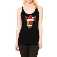 Football Funny Football Reindeer Santa Hat Christmas Holiday 89 Racerback Tank | Artistshot