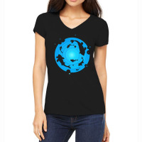 Ocean And Whales Women's V-neck T-shirt | Artistshot