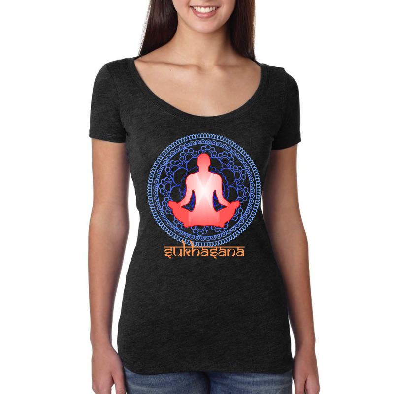 International Yoga Day 2021 T  Shirt International Yoga Day Sukhasana Women's Triblend Scoop T-shirt by shawlsuck | Artistshot