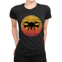 Fpv Drone Racing Quadcopters Rc Pilot Aerial Sports Vintage Retro Ladies Fitted T-shirt | Artistshot