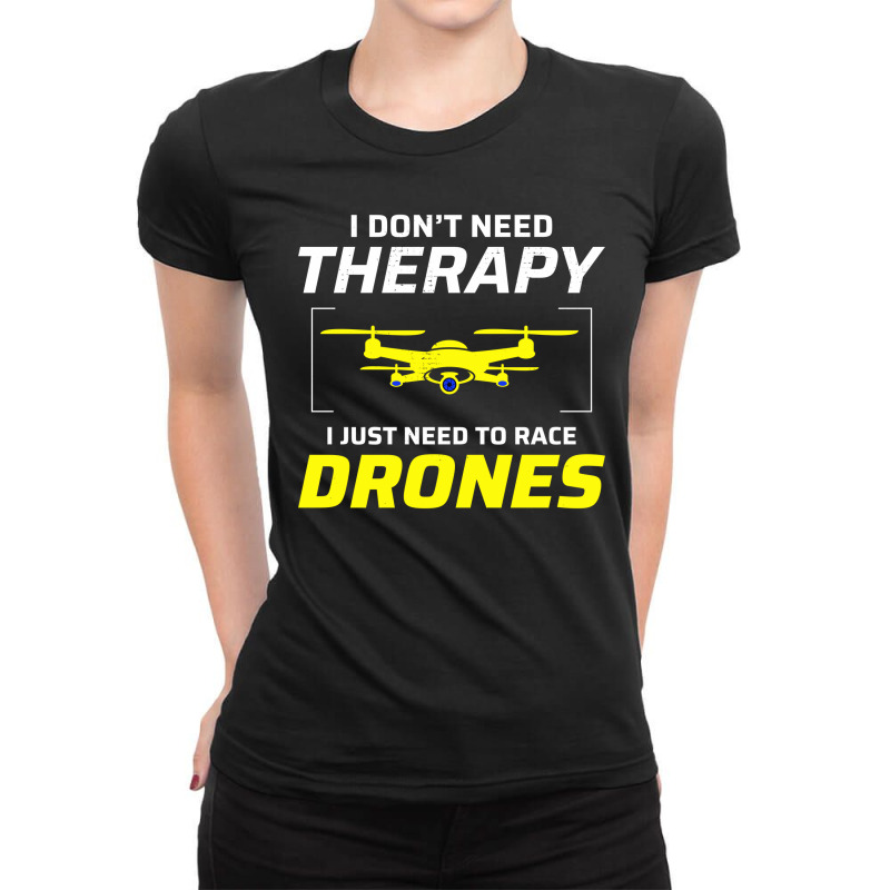 Fpv Drone Racing Quadcopters Rc Pilot Aerial Sports Ladies Fitted T-Shirt by Tasteful Tees | Artistshot