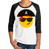 Sunglasses Smile Hat Pirates Youth 3/4 Sleeve | Artistshot