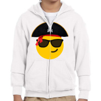 Sunglasses Smile Hat Pirates Youth Zipper Hoodie | Artistshot