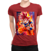 Goku Anime Ladies Fitted T-shirt | Artistshot