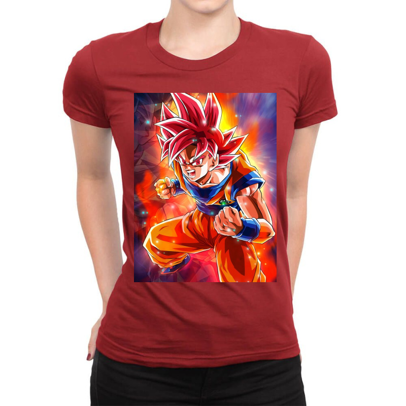 Goku Anime Ladies Fitted T-Shirt by fishd47 | Artistshot