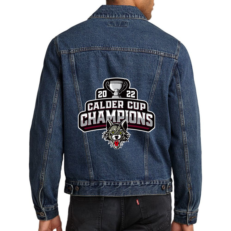 Chicago Wolves 2122 Calder Cup Champs Men Denim Jacket by ddylanleonardo | Artistshot