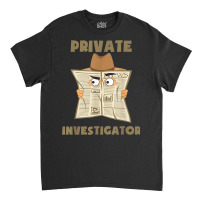 Private Investigator Spying Through Newspaper Secret Eye T Shirt Classic T-shirt | Artistshot