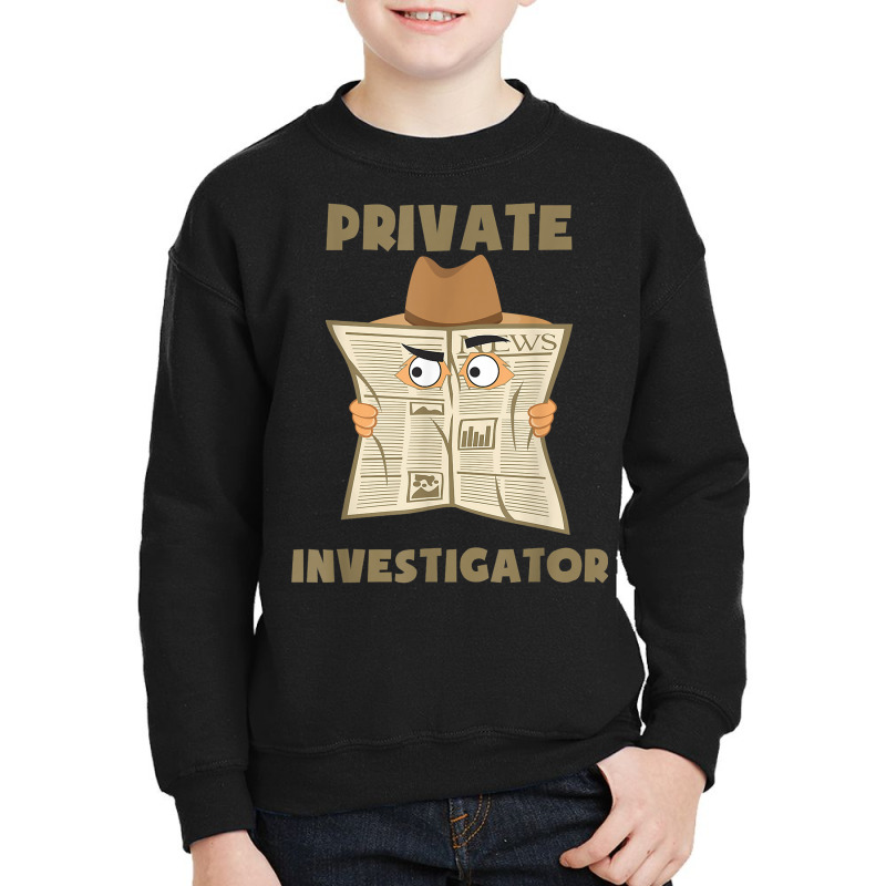 Private Investigator Spying Through Newspaper Secret Eye T Shirt Youth Sweatshirt by harmanyuan | Artistshot