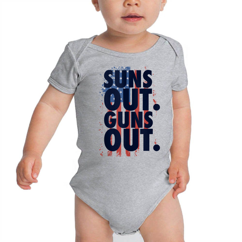 Suns Out Guns Out Tank Top Men Women 4th Of July Usa Flag Tank Top Baby Bodysuit by tandonwelters | Artistshot