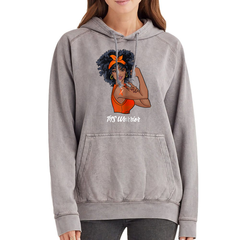 Womens Ms Warrior Fighter Support Multiple Sclerosis Awareness T Shirt Vintage Hoodie | Artistshot